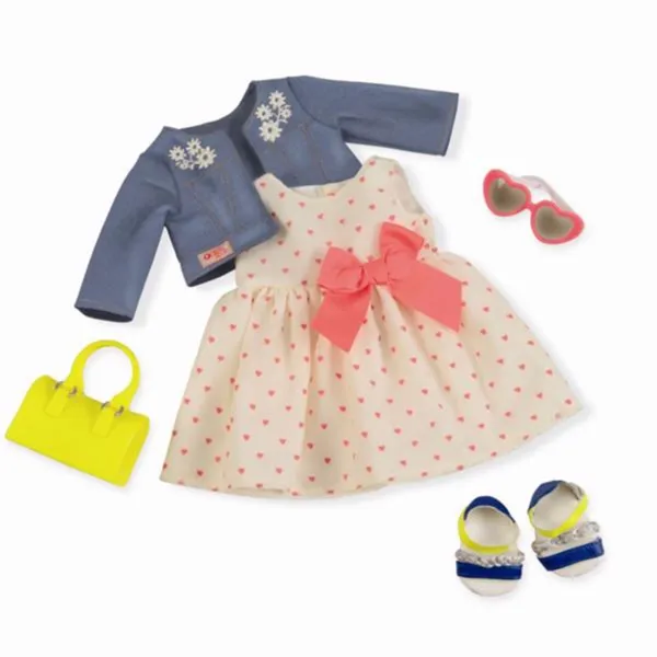 Our Generation Puppenkleidung Deluxe - Kleid mit Herzen
