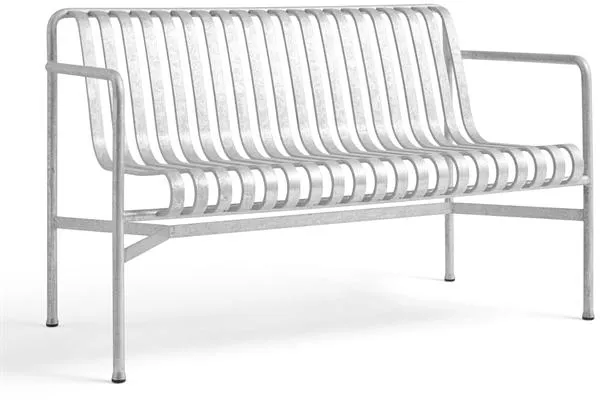 HAY Palissade Dining Bank mit Armlehnen Warmverzinkter Stahl