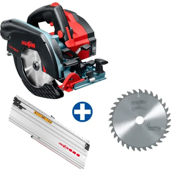 Mafell K 65 18M bl Handkreissäge im T-MAX mit Führung und Sägeblatt