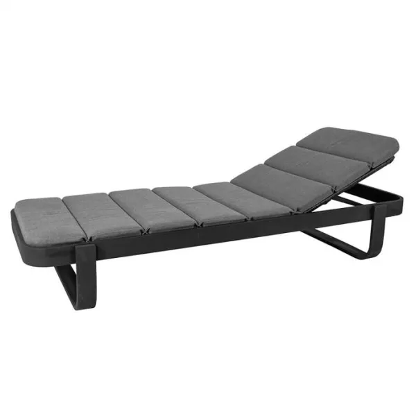 Cane-Line Cut Sonnenliege mit Kissen - Lavagrau