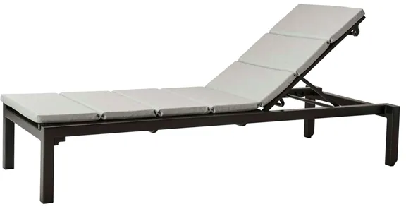 Cane-Line Relax Sonnenliege - Lavagrau mit hellgrauem Kissen