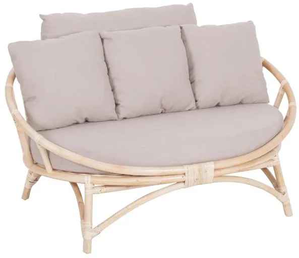 Muscat 2 Pers. Lounge-Set Grau 127x102x70cm