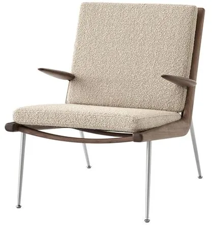 &Tradition Boomerang HM2 Sessel Walnuss/Karakorum 003/Stahl