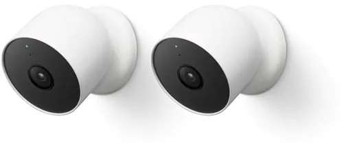 Google Nest Cam - Batteriebetriebene Außen-/Innen-Sicherheitskamera 2er-Pack