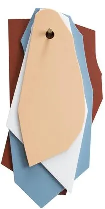 Valerie Objects Schneidebrett/Aufhängung Braun/Blau/Weiß/Rosa