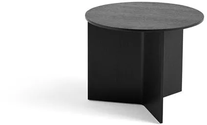 HAY Slit Wood Couchtisch Rund Ø45 Schwarz