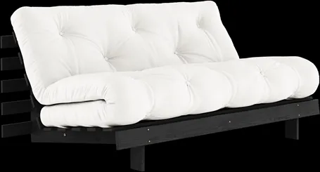 Karup Design Roots Schlafsofa mit Roots Matratze 160x200 Natur/Schwarz lackiert