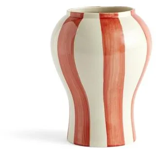 HAY Sobremesa Stripe Vase Klein Rot